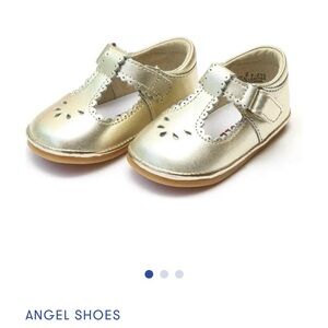 Angel Gold Toddler Mary Jane Shoes - 3UK/ 4 US